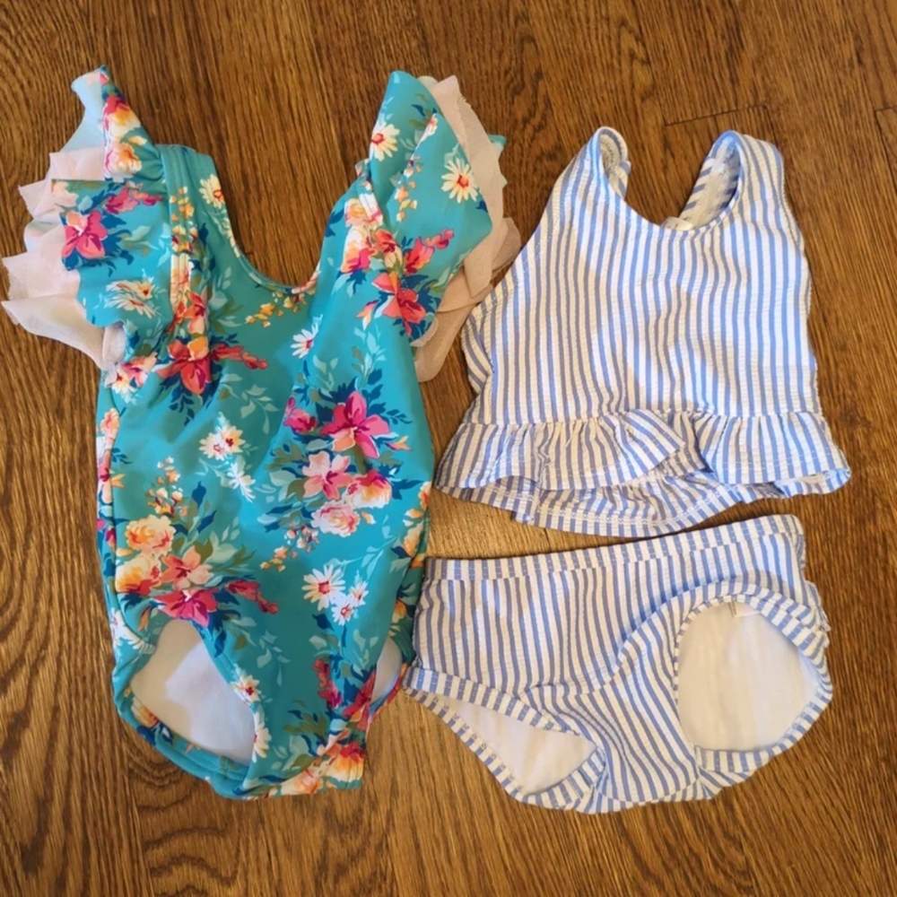 3-6 month baby girl swim bundle